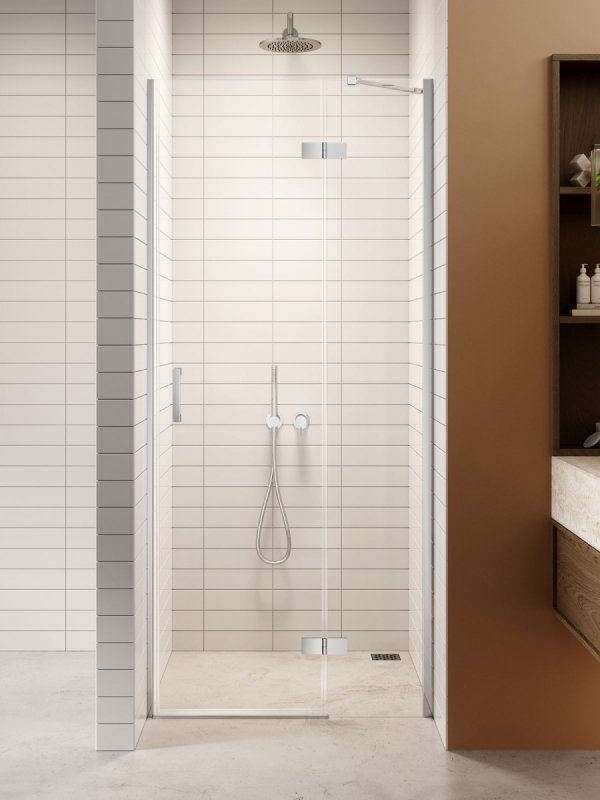 NEW TRENDY DRZWI WNĘKOWE NESTA CHROME, DRZWI POJEDYNCZE 100x200 1P D-0851A