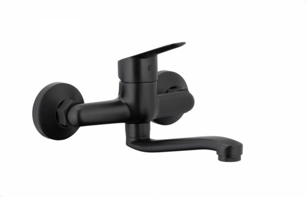 ARMATURA KRAKÓW KFA Bateria umywalkowa ścienna SPARC BLACK 5410-810-81