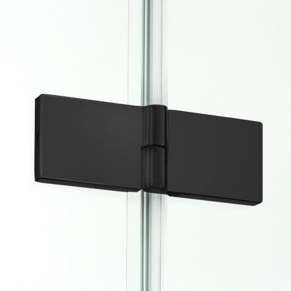 NEW TRENDY - Kabina prostokątna New Renoma BLACK 120x100x195  D-0208A/D-0112B  PRAWA