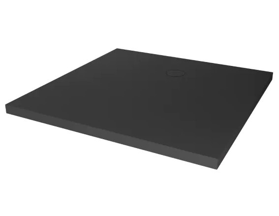 NEW TRENDY Brodzik konglomeratowy Nex shade 100x100, kwadratowy, w kolorze antracyt, wysokość 3,5cm B-0502