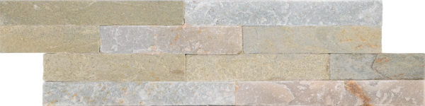 CAPITILE  - Panel ścienny Łupek Beżowy - kamienny kwarcyt Stackstone Beige naturalny 10x36x0,8-1,3 cm /opakowanie 0,396m2/