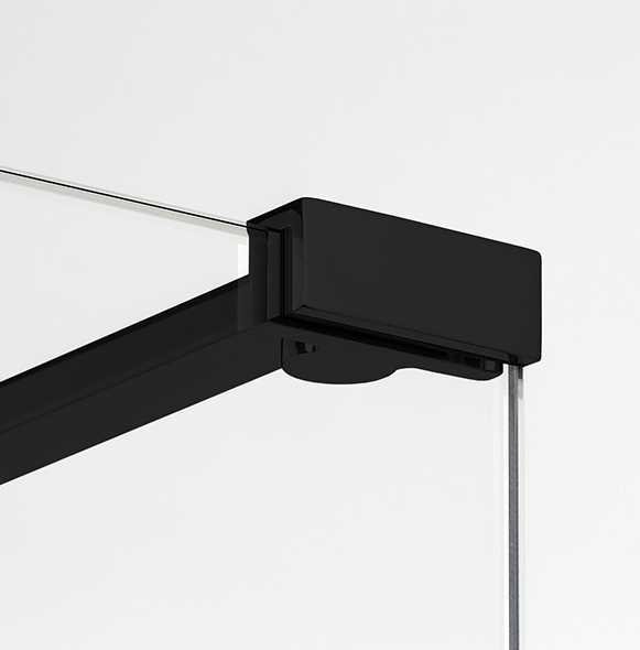 NEW TRENDY - Kabina ścianka walk-in NEW MODUS BLACK 90cm EXK-0065