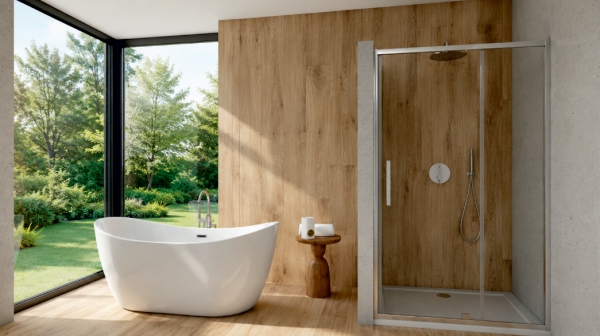 AQUAFORM Drzwi wnękowe otwierane INDIGO chrom 120x200 AQ.103-601104