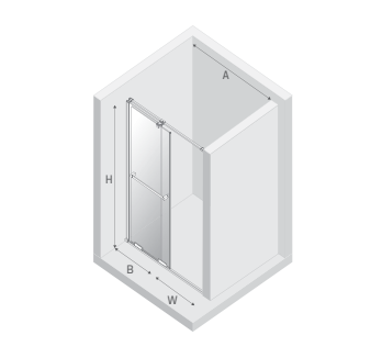 NEW TRENDY Drzwi wnękowe Smart Gunmetal Brushed, drzwi przesuwne 130x200 EXK-7818