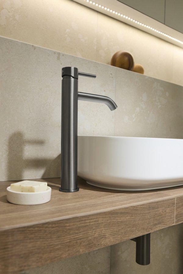 ARMATURA KRAKÓW KFA Bateria umywalkowa nablatowa MOZA GUN METAL GREY 5032-612-61