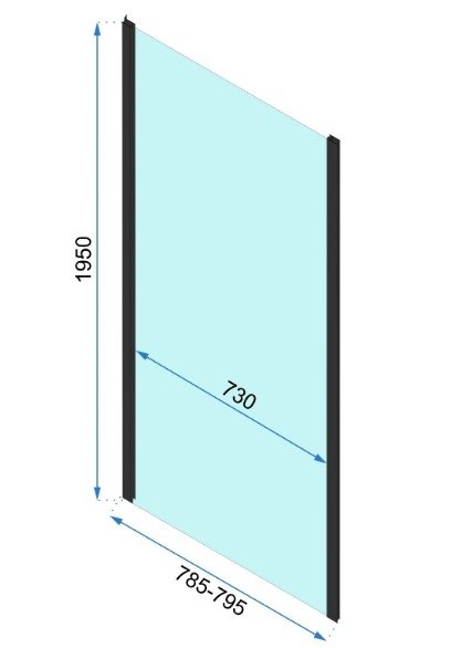 REA - Kabina Prysznicowa Przyścienna RAPID SLIDE Chrom  /drzwi 110 + ścianka 80 x2 + ramię x2/