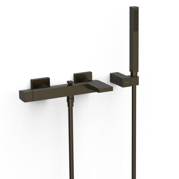 TRES SLIM Bateria jednouchwytowa ścienna wannowa i prysznicowa- czarny brąz 20217001KMB