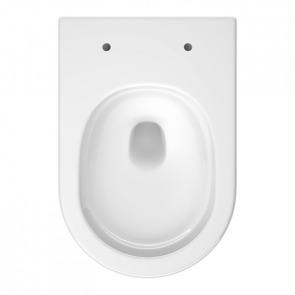 CERSANIT SET C947: MISKA ZAWIESZANA REMO PRO OVAL CERSANIT TORNADO Z DESKA DUROPLASTOWĄ SLIM S4035-001