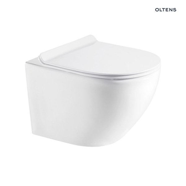 Zestaw Oltens Hamnes miska WC wisząca PureRim z deską wolnoopadającą Slim 42012000