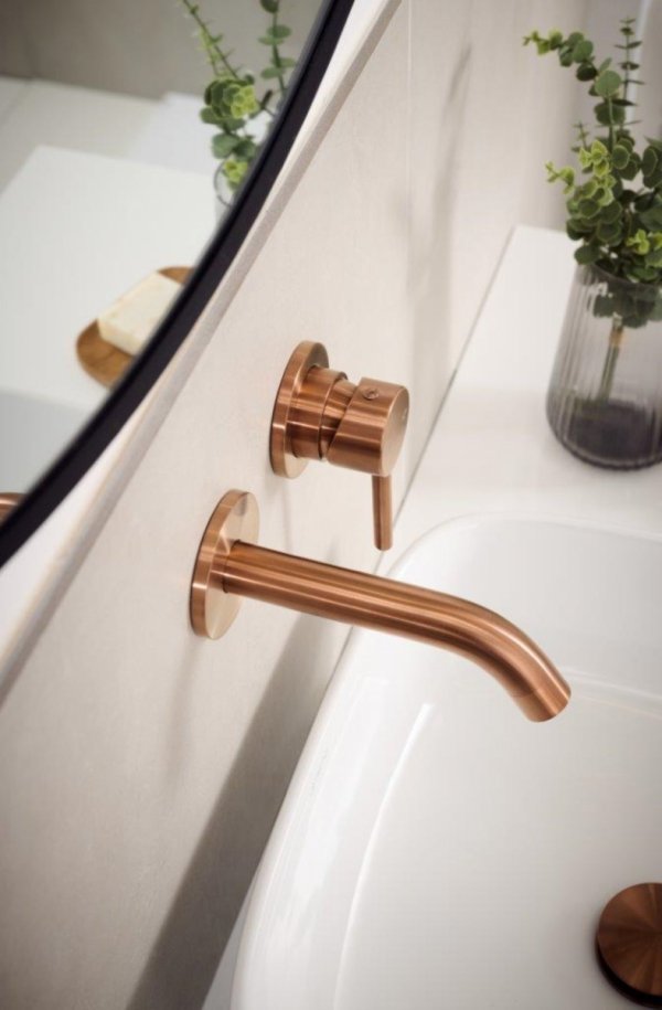 ARMATURA KRAKÓW KFA Bateria umywalkowa podtynkowa MOZA BRUSHED ROSE GOLD/MIEDŹ SZCZOTKOWANA 5039-810-34