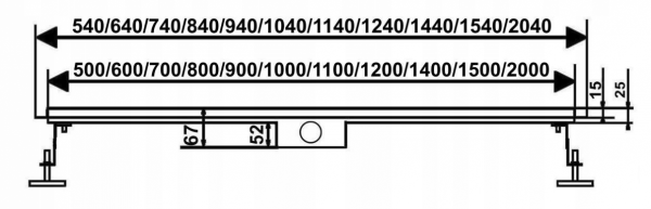 ARMATURA KRAKÓW KFA Zestaw prysznicowy z baterią natryskową MOZA CHROM + odpływ liniowy 70cm