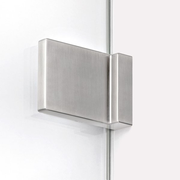 NEW TRENDY Drzwi wnękowe AVEXA NICKEL BRUSHED 1D P 80x200 szkło czyste 6mm Active Shield 2.0 EXK-8458