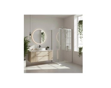 REA - Kabina Prysznicowa PRIMO SLIDE CHROM uchylne drzwi 120 + ścianka 90