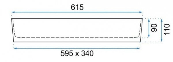 REA - umywalka nablatowa DENIS Black Edge