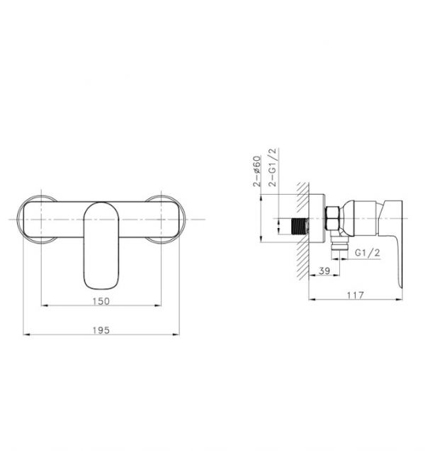 LAVITA Bateria prysznicowa Spark Matt Black