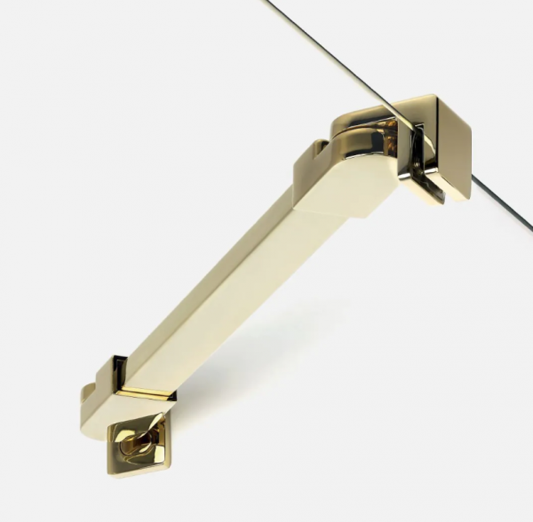 NEW TRENDY Kabina prysznicowa New Soleo Light Gold 90x90, pięciokątna, drzwi pojedyncze  K-1664