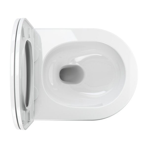 OMNIRES Miska toaletowa wisząca SILENT POWER™ z deską wolnoopadającą, 49 x 37 cm  OTTAWASPXMWBP