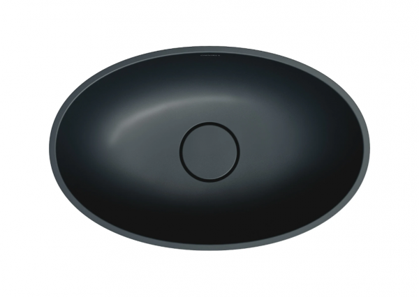 OMNIRES umywalka nablatowa, 50 x 32 cm SHELL M+ black lava mat SHELL500UNBLV