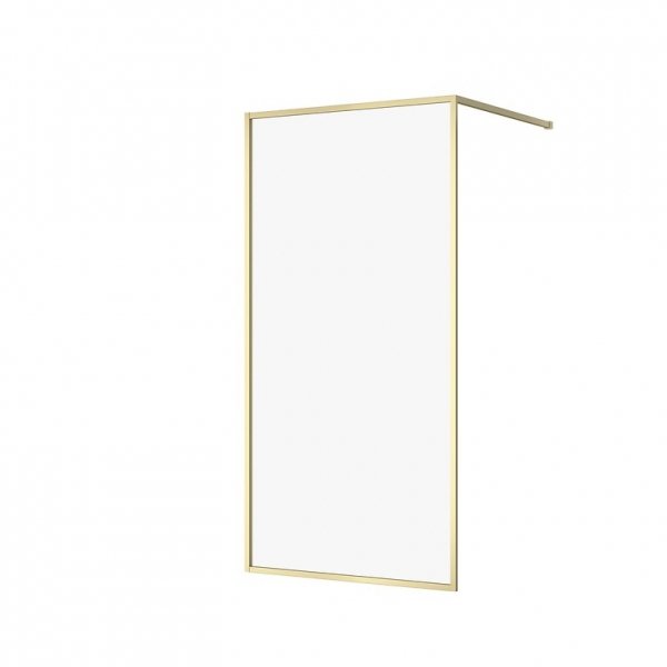 CERSANIT - Kabina prysznicowa walk-in LARGA złoty mat 100x200 szkło transparentne  S164-073