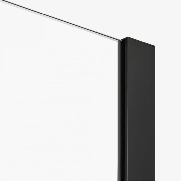 NEW TRENDY Drzwi prysznicowe przesuwne SOFTI BLACK 150x200 samodomykające EXK-3955