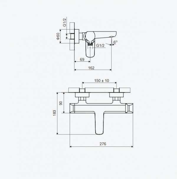 EXCELLENT Clever 2.0 bateria wannowo-prysznicowa, czarny soft AREX.4105BS