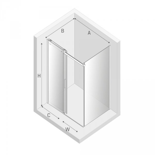 NEW TRENDY Kabina prysznicowa drzwi przesuwne SOFTI 120x90x200 EXK-3921