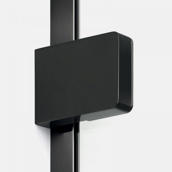 NEW TRENDY Kabina prysznicowa EVENTA BLACK CHROME WALK-IN U 110x200 szkło czyste 8mm Active Shield 2.0 EXK-6299