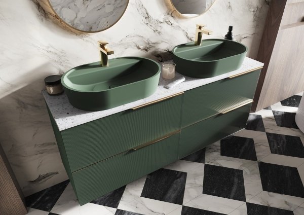 ELITA UMYWALKA BABETTE 82x42 NABLATOWA, CERAMICZNA FOREST GREEN MATT 146046/RE040820017010