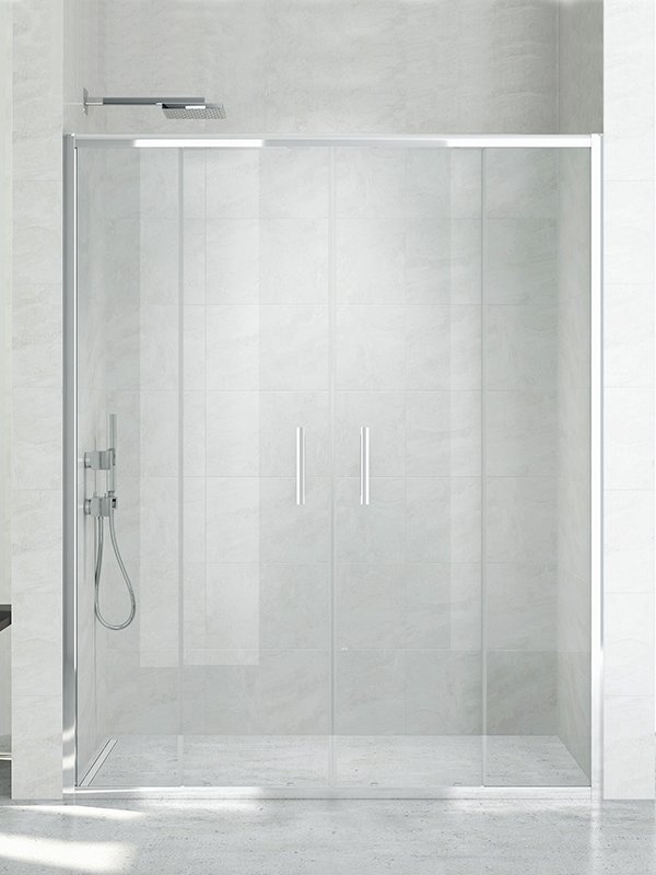 NEW TRENDY Drzwi wnękowe prysznicowe przesuwne NEW CORRINA 150x195 D-0184A