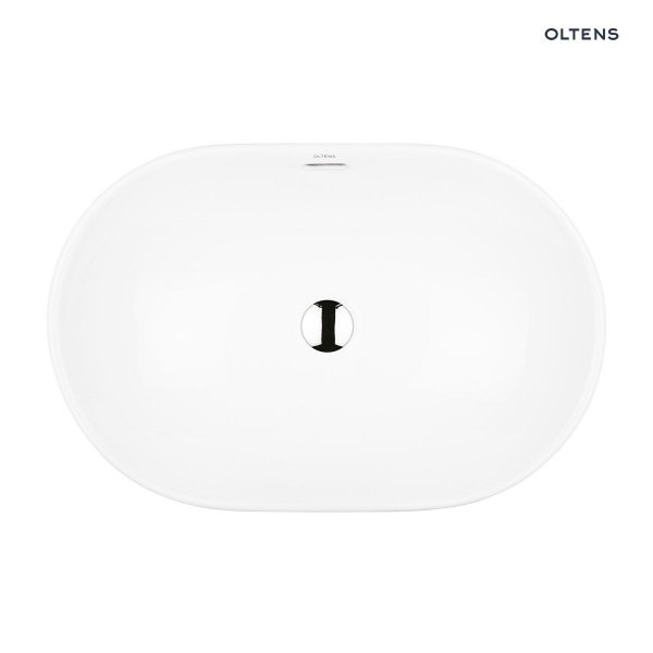 Oltens Tive umywalka 61x40 cm wpuszczana owalna biała 40323000