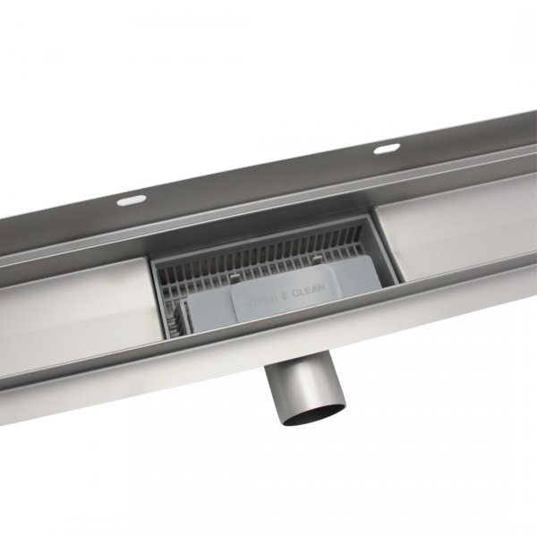 AQUALINE Odpływ liniowy przyścienny 2w1 ze stałym syfonem 90cm LS04900