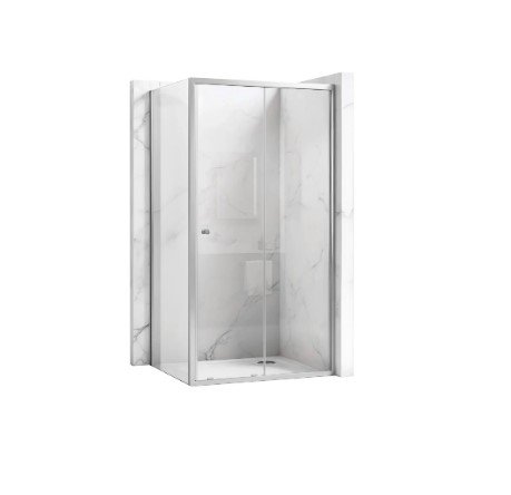 REA - Kabina Prysznicowa PRIMO SLIDE CHROM uchylne drzwi 110 + ścianka 90