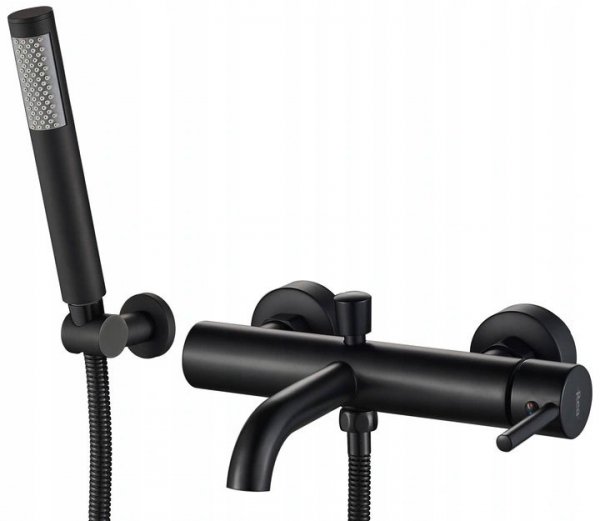 REA -  Bateria wannowa LUNGO BLACK czarna