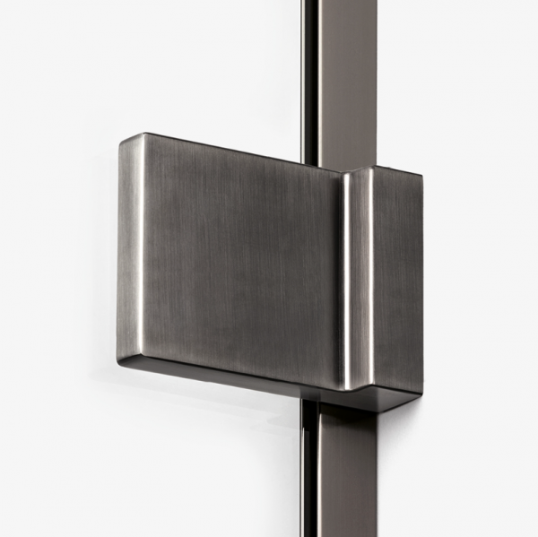 NEW TRENDY Kabina prysznicowa walk in Avexa Gunmetal Brushed jednoelementowa, z wieszakiem. Szkło 8 mm 50x200 EXK-7120