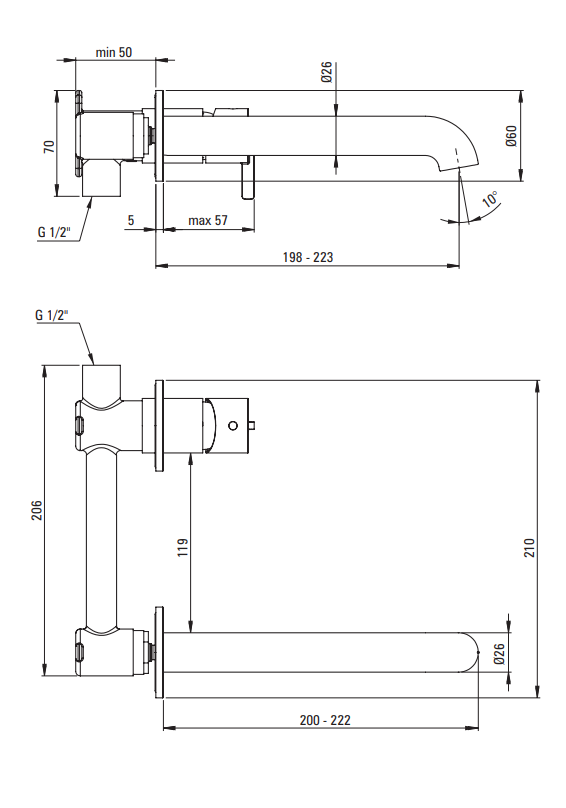 DEANTE - Bateria umywalkowa podtynkowa SILIA Titanium BQS_D54L