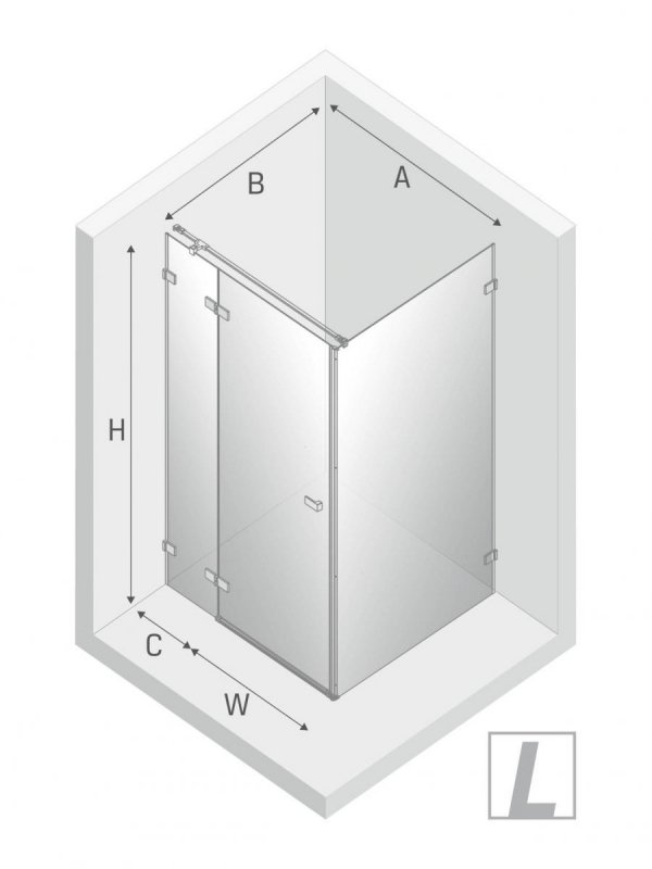 NEW TRENDY - Kabina prysznicowa prostokątna AVEXA 90x70x200 Linia Platinium szkło 6mm EXK1468/67