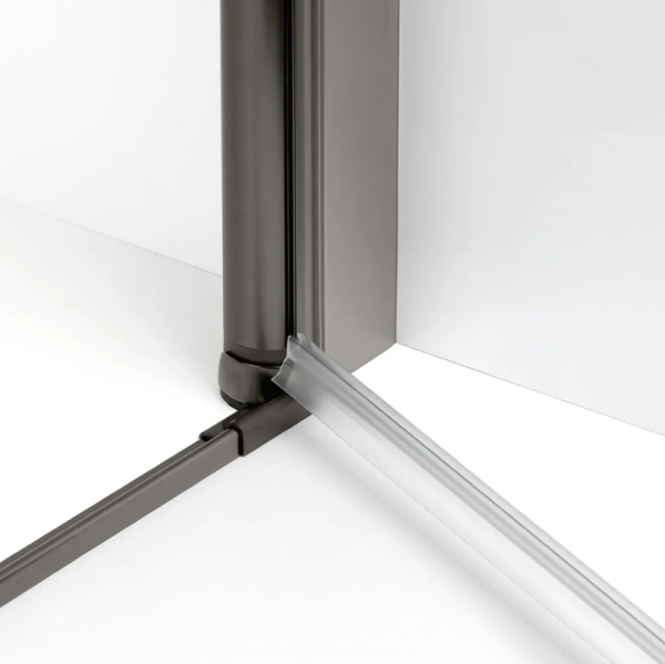 NEW TRENDY Kabina prysznicowa 80x90 New Soleo Gunmetal Brushed, Drzwi składane, podwójne K-2247