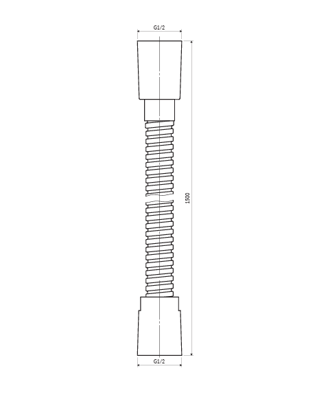 OMNIRES wąż prysznicowy, 150 cm czarny mat 023-XBL