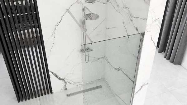 REA Kabina ścianka WALK-IN AERO N TRANSPARENT 110cm szkło 8mm 