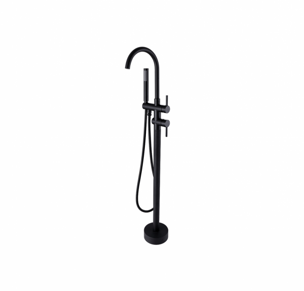 BESCO - Bateria wannowa wolnostojąca ILLUSION CZARNA MATOWA BW-II-CZ wysokość 118cm 