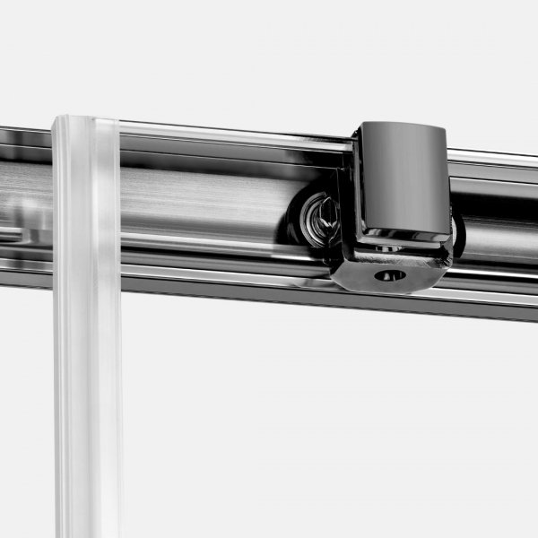 NEW TRENDY Kabina prysznicowa PRIME GUNMETAL BRUSHED 1D prostokątna P 140x80x200 szkło czyste 6mm Active Shield 2.0 D-0894A/D-0353B