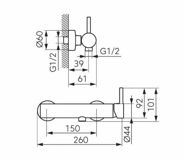 FERRO Bateria natryskowa z zestawem natryskowym złoto szczotkowane CIRICULUS BCK77BG