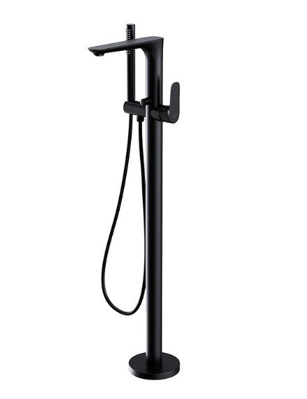 CERSANIT - Bateria wannowo-natryskowa wolnostojąca CREA czarna  S951-308
