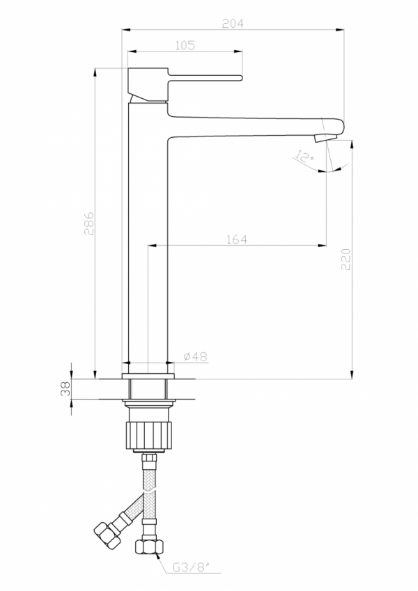 INVENA - Bateria umywalkowa nablatowa wysoka GLAMOUR złota  BU-02-W09-V