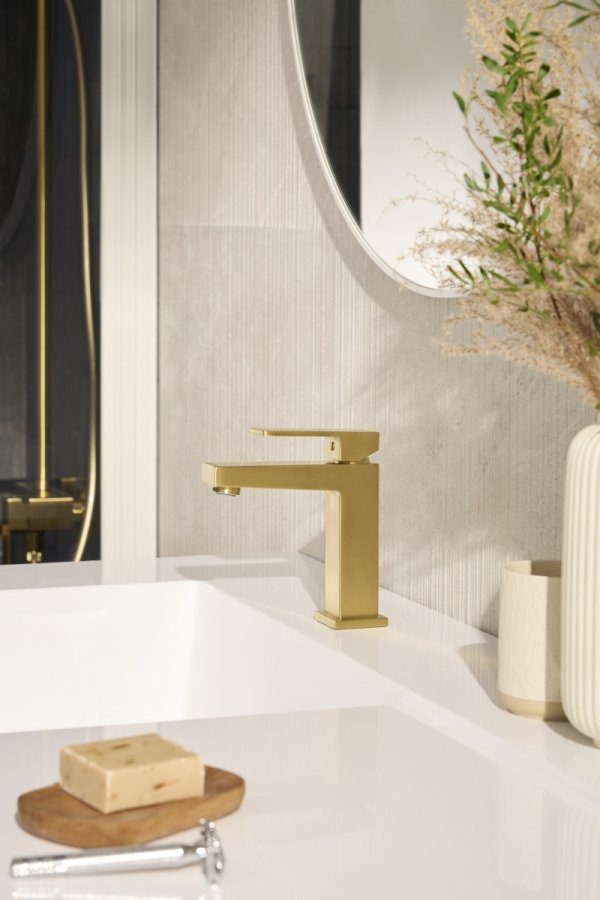 ARMATURA KRAKÓW KFA bateria umywalkowa LOGON BRUSHED LIGHT GOLD 5132-815-39