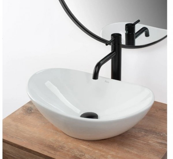 REA - Umywalka Nablatowa ROYAL Mini Biała