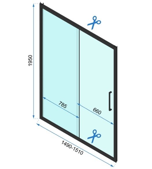 REA - Drzwi Prysznicowe Przesuwne RAPID SLIDE 150 chrom