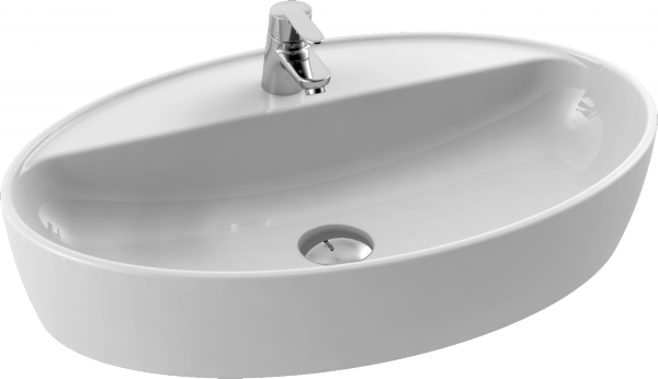 CeraStyle Umywalka ceramiczna z otworem na baterię ONE 67X42cm 