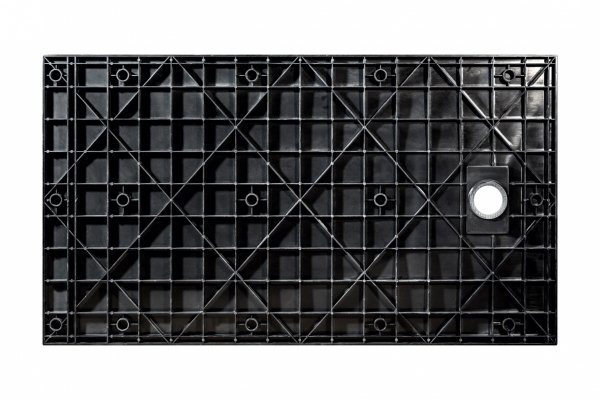 BESCO Brodzik prostokątny 160x90x3,2 Vexo Black 160 BVB-160-90-P