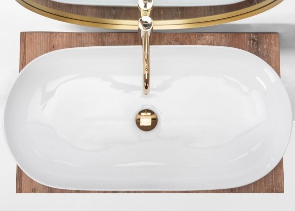 REA - Umywalka Ceramiczna Nablatowa CLEO 81 Biała